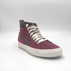 Vans Sk8-Hi Burgundy & Grey Hi Top Sneakers, Women's